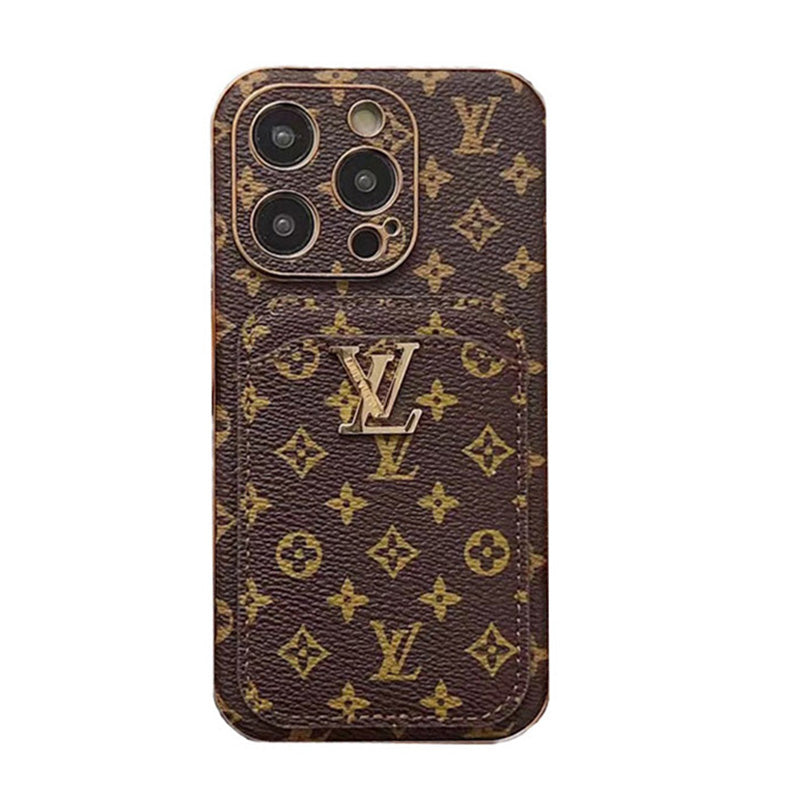 Big Monogram printing iPhone Case With Card Holder
