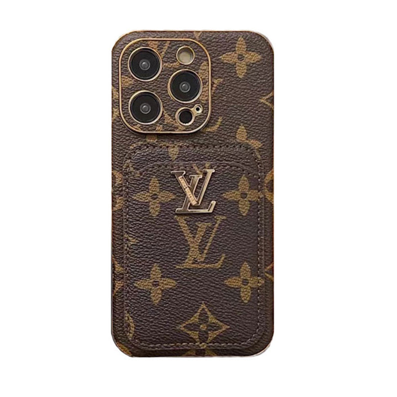 Big Monogram printing iPhone Case With Card Holder