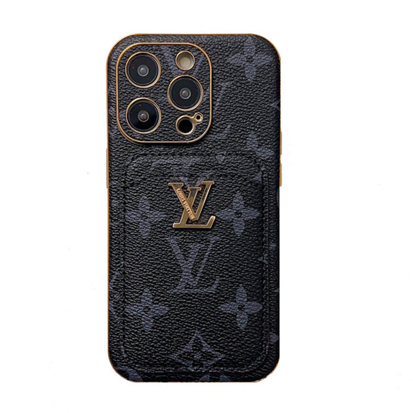 Big Monogram printing iPhone Case With Card Holder