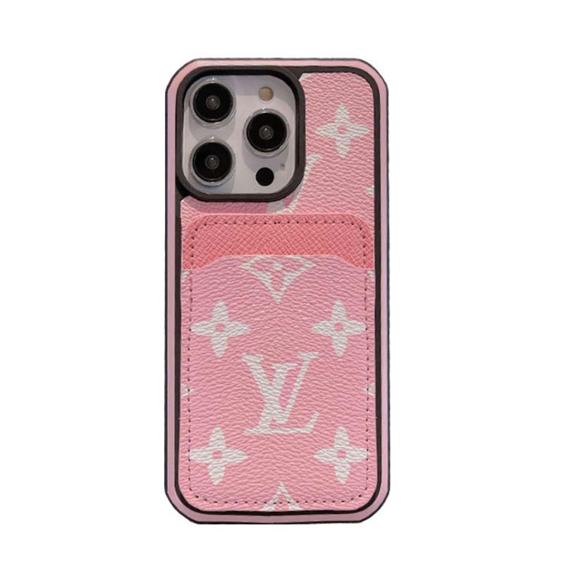 Luxury Leather Monogram iPhone Wallet Case
