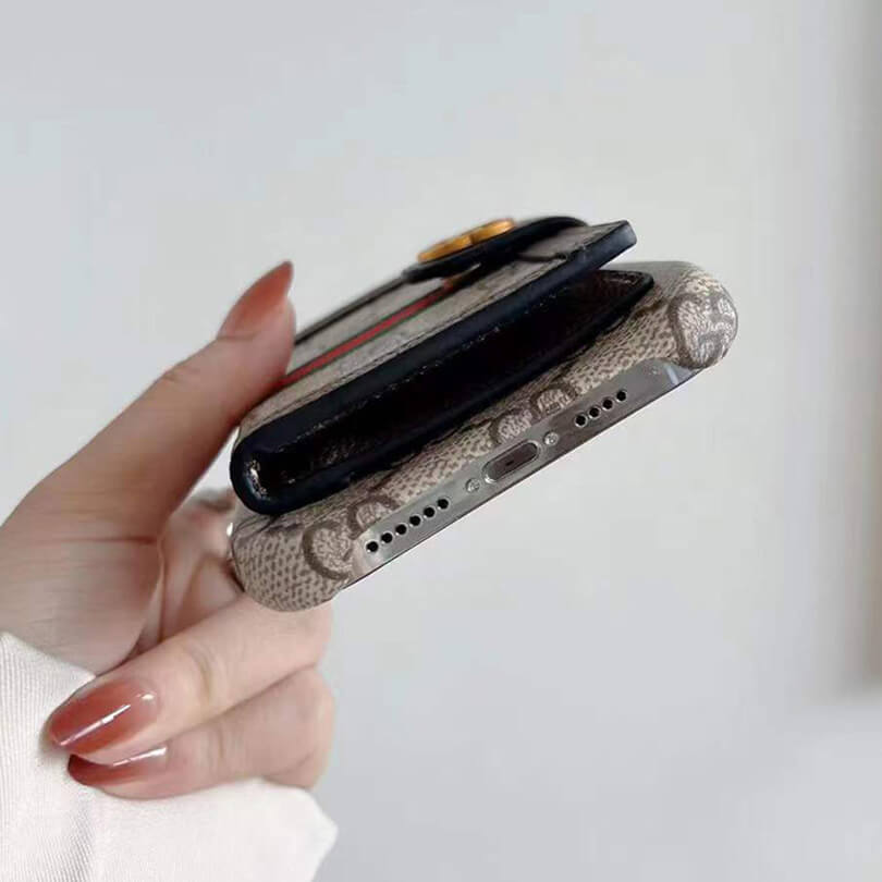 GG iPhone Case With Wallet And Crossbody Strap