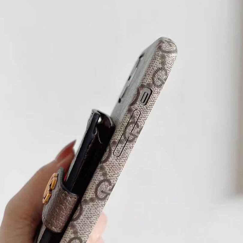 GG iPhone Case With Wallet And Crossbody Strap