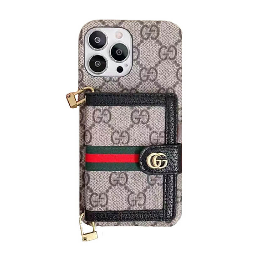 GG iPhone Case With Wallet And Crossbody Strap