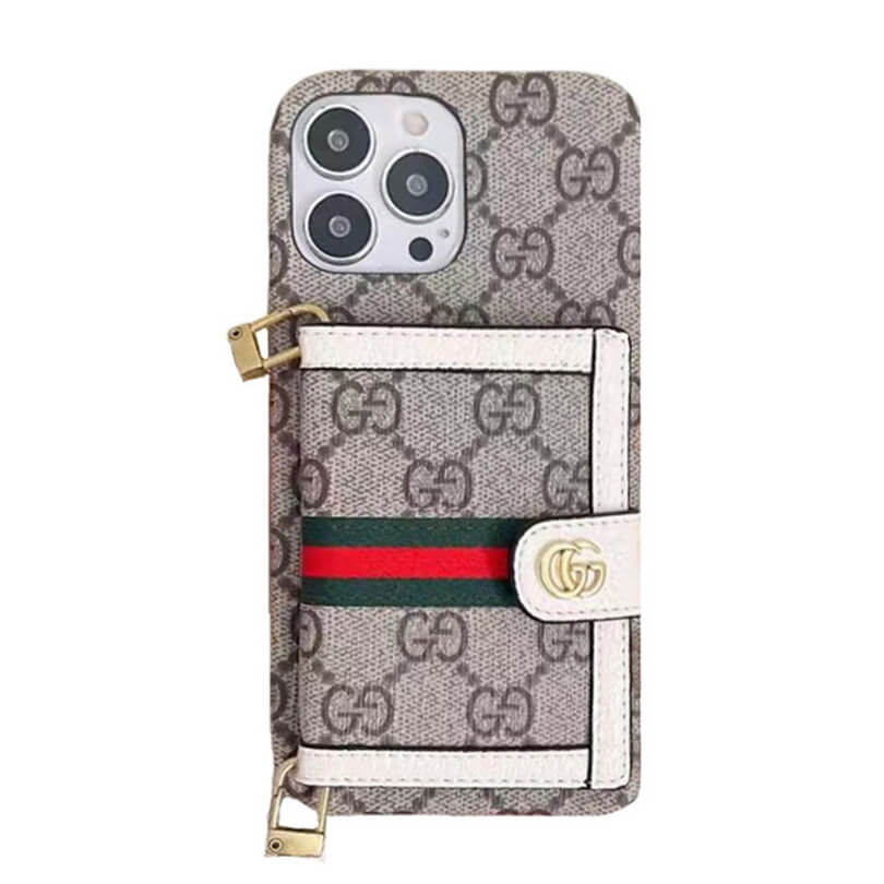 GG iPhone Case With Wallet And Crossbody Strap