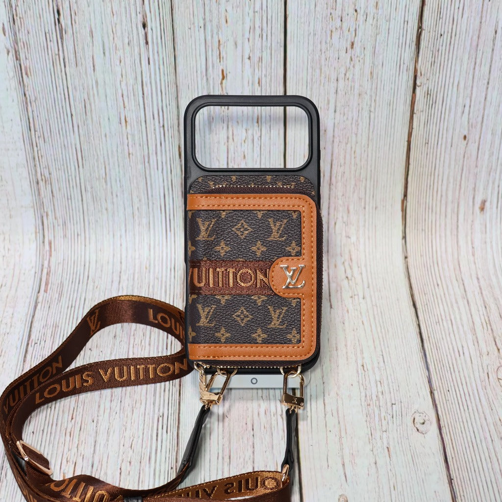 Advanced leather iPhone Case With Wallet And Strap