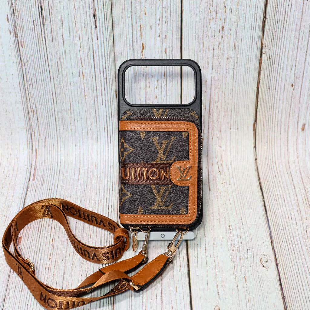 Advanced leather iPhone Case With Wallet And Strap