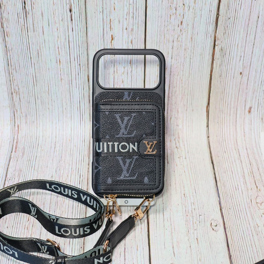 Advanced leather iPhone Case With Wallet And Strap