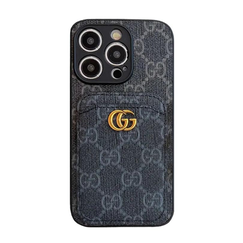GG Luxury Leather iPhone Wallet Case