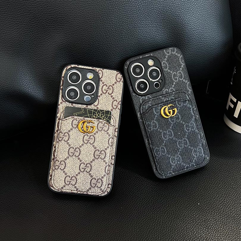 GG Luxury Leather iPhone Wallet Case