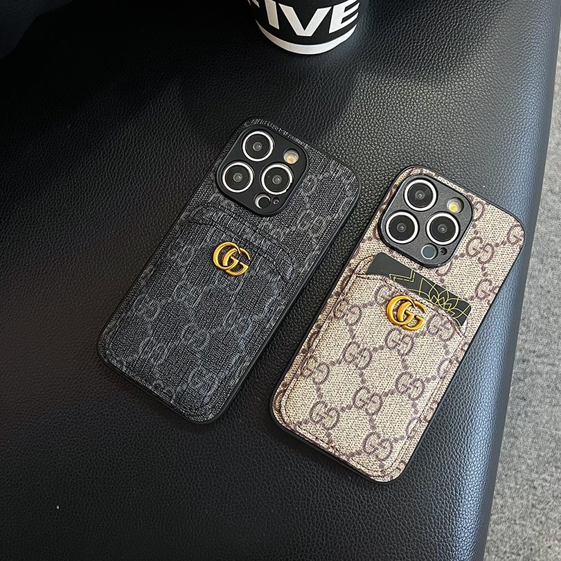 GG Luxury Leather iPhone Wallet Case