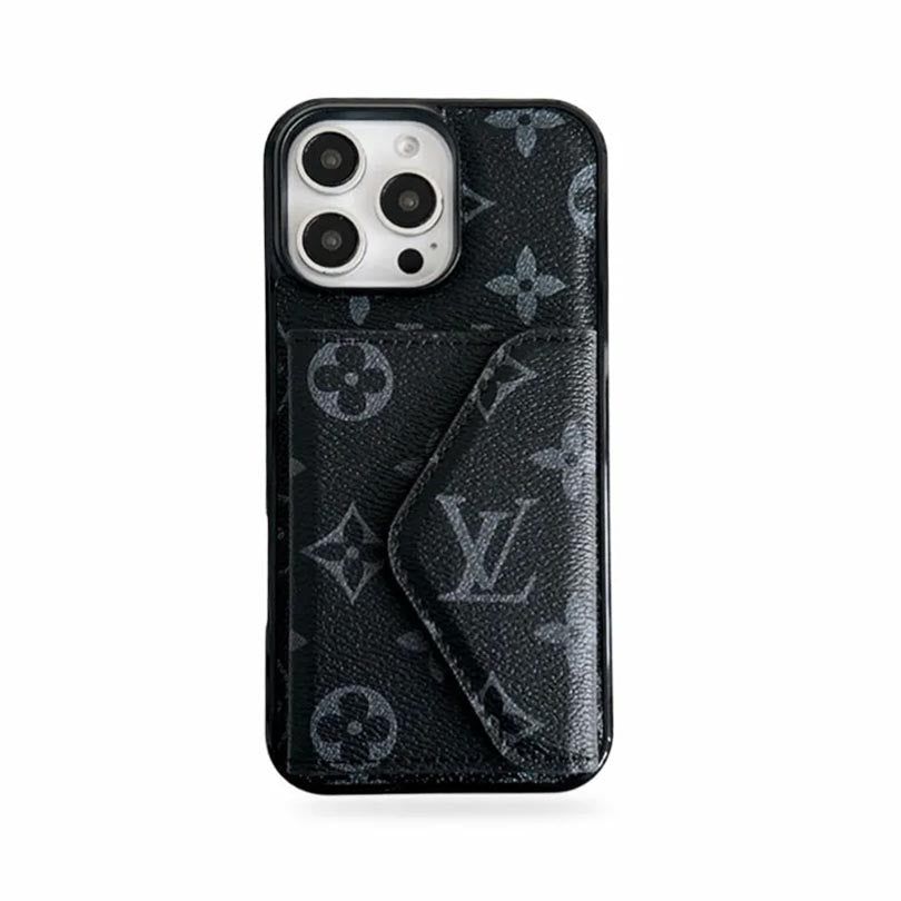 Designer Letter L V Phone Case With Card Holder