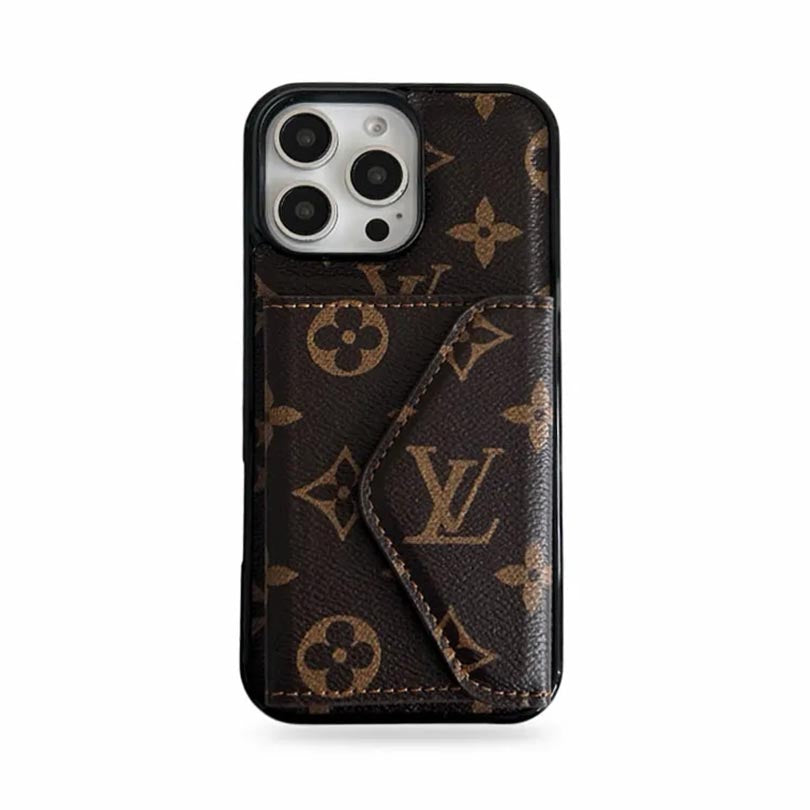 Designer Letter L V Phone Case With Card Holder