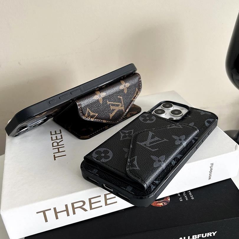 Designer Letter L V Phone Case With Card Holder