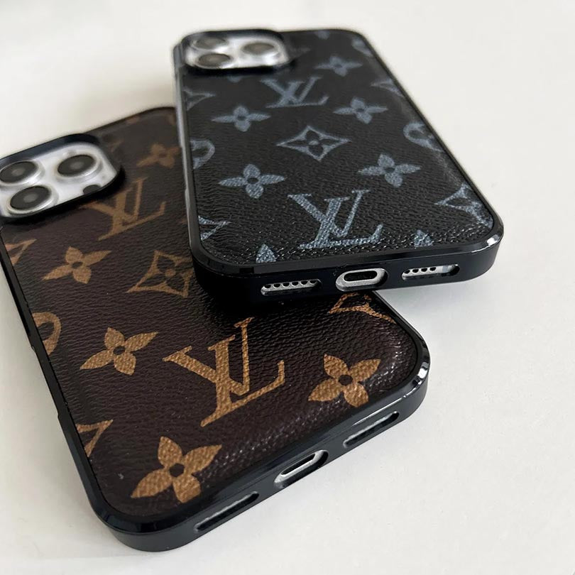 Elegant Monogram Leather iPhone Case