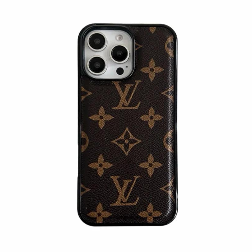 Elegant Monogram Leather iPhone Case