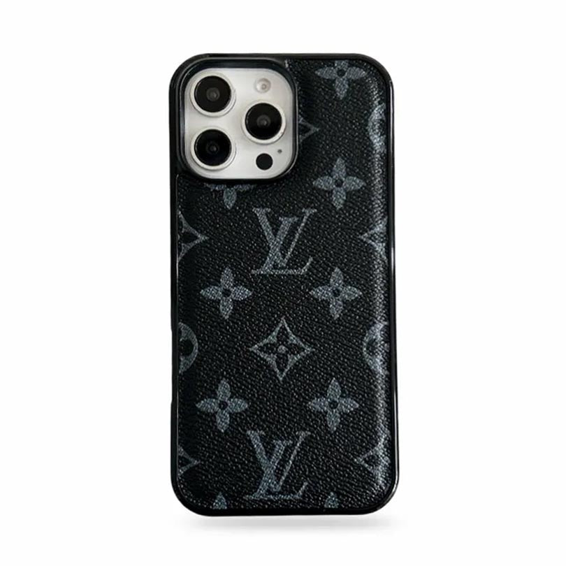 Elegant Monogram Leather iPhone Case