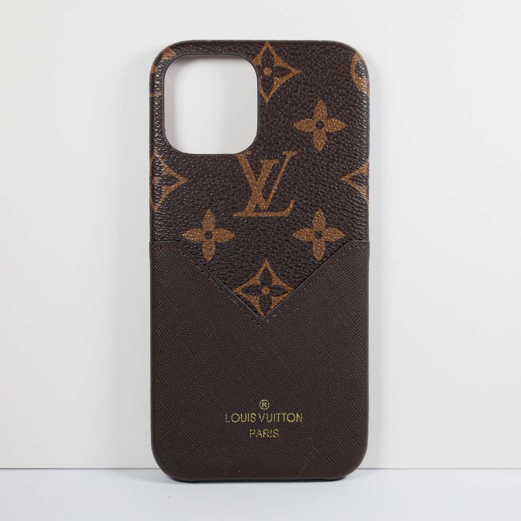 LV Card Holder iPhone Case Brown iPhone X 11 12 13 14 Pro Max