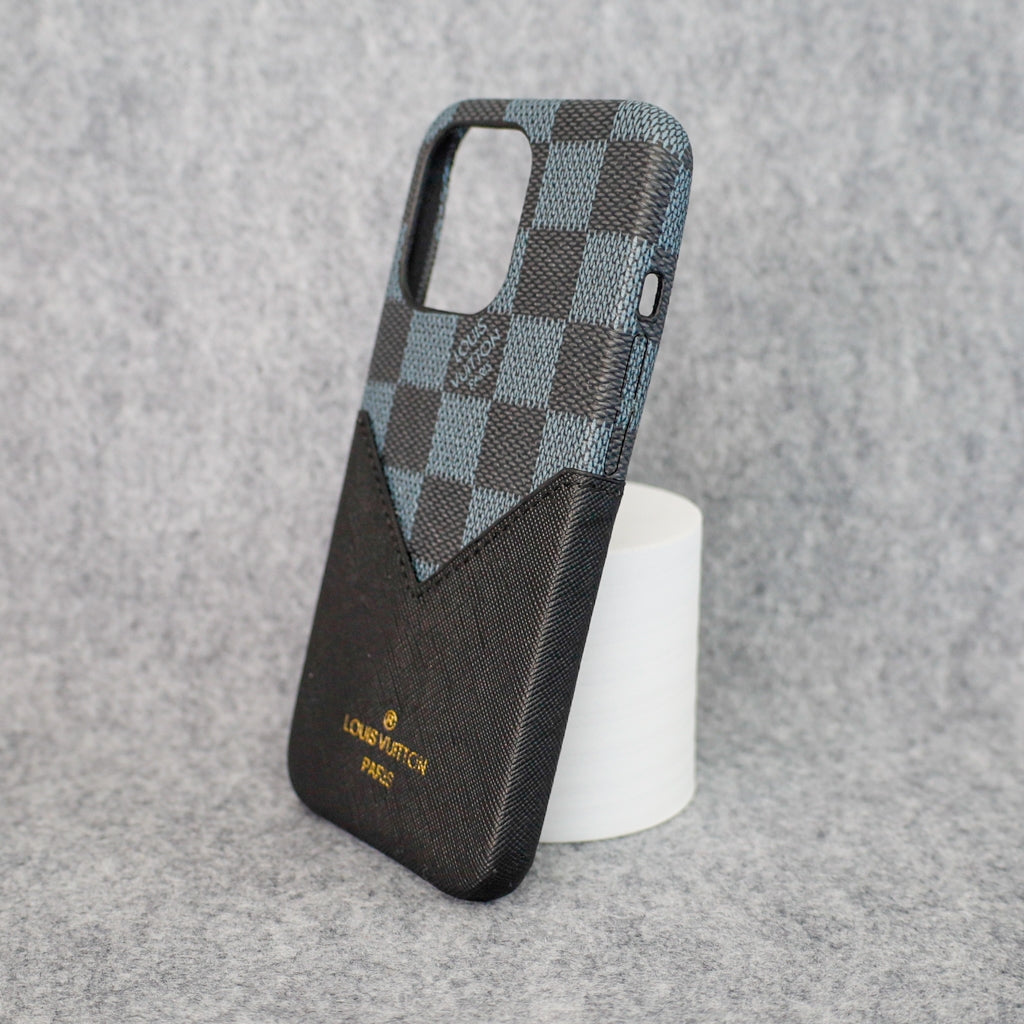 Black Checkered Phone Case for iPhone