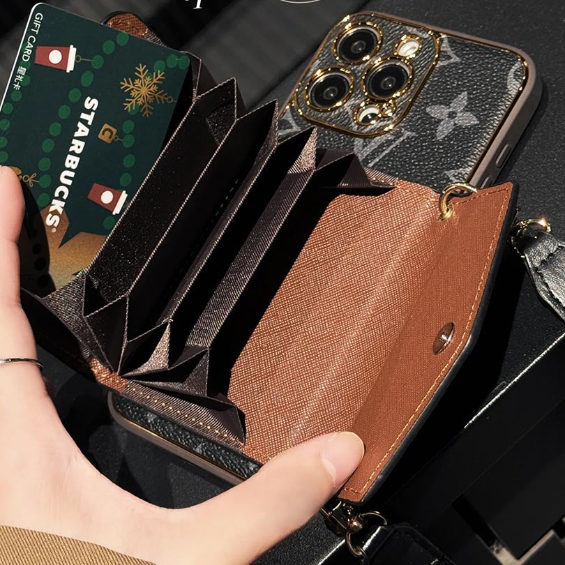 Monogram iPhone Wallet Case with Card Slots