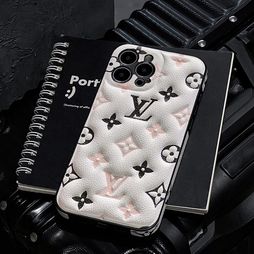 Leather Luxury Monogram Iphone Case