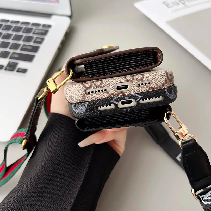 Phone Case With Wallet And Crossbody Strap