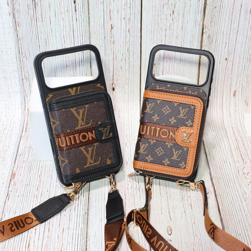 Advanced leather iPhone Case With Wallet And Strap