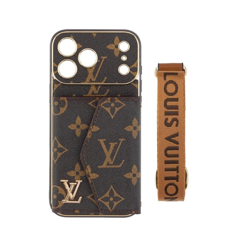 Luxury Advanced Leather iPhone Case With Wallet And Strap