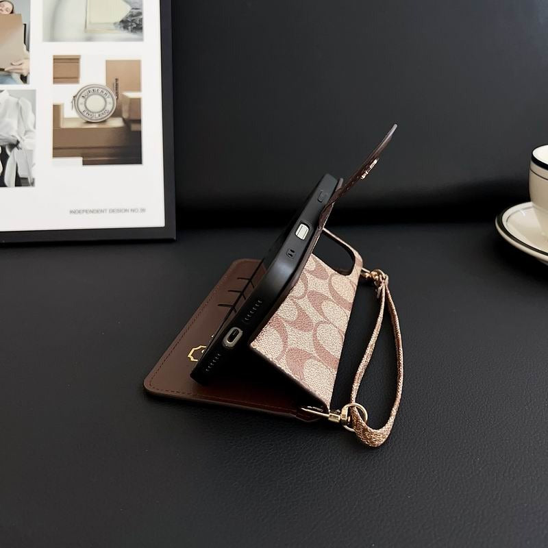 Leather Flip iPhone Case With Card Holder