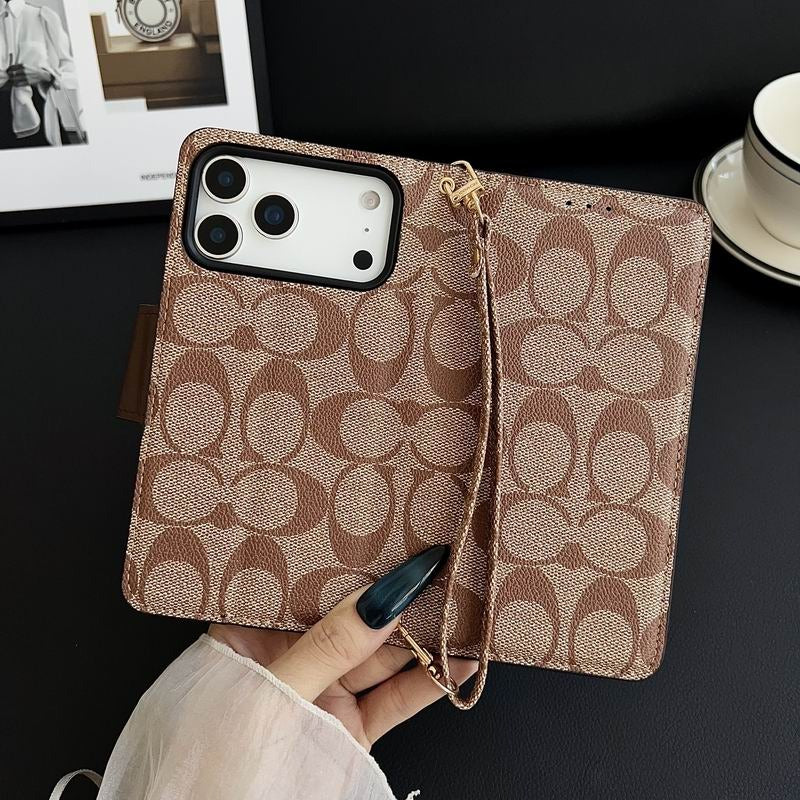 Leather Flip iPhone Case With Card Holder