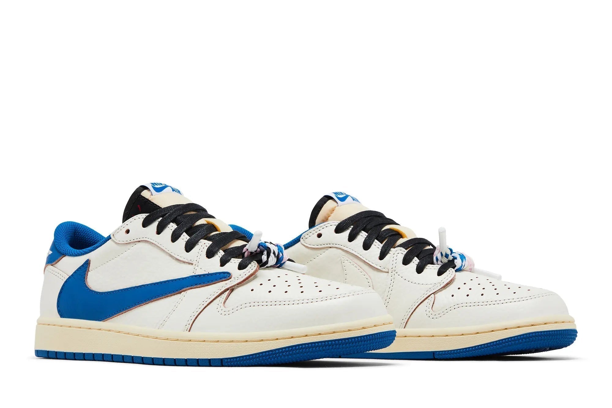 Fragment Design x Travis Scott x Jordan 1 Low OG SP 'Sail Military Blue'
