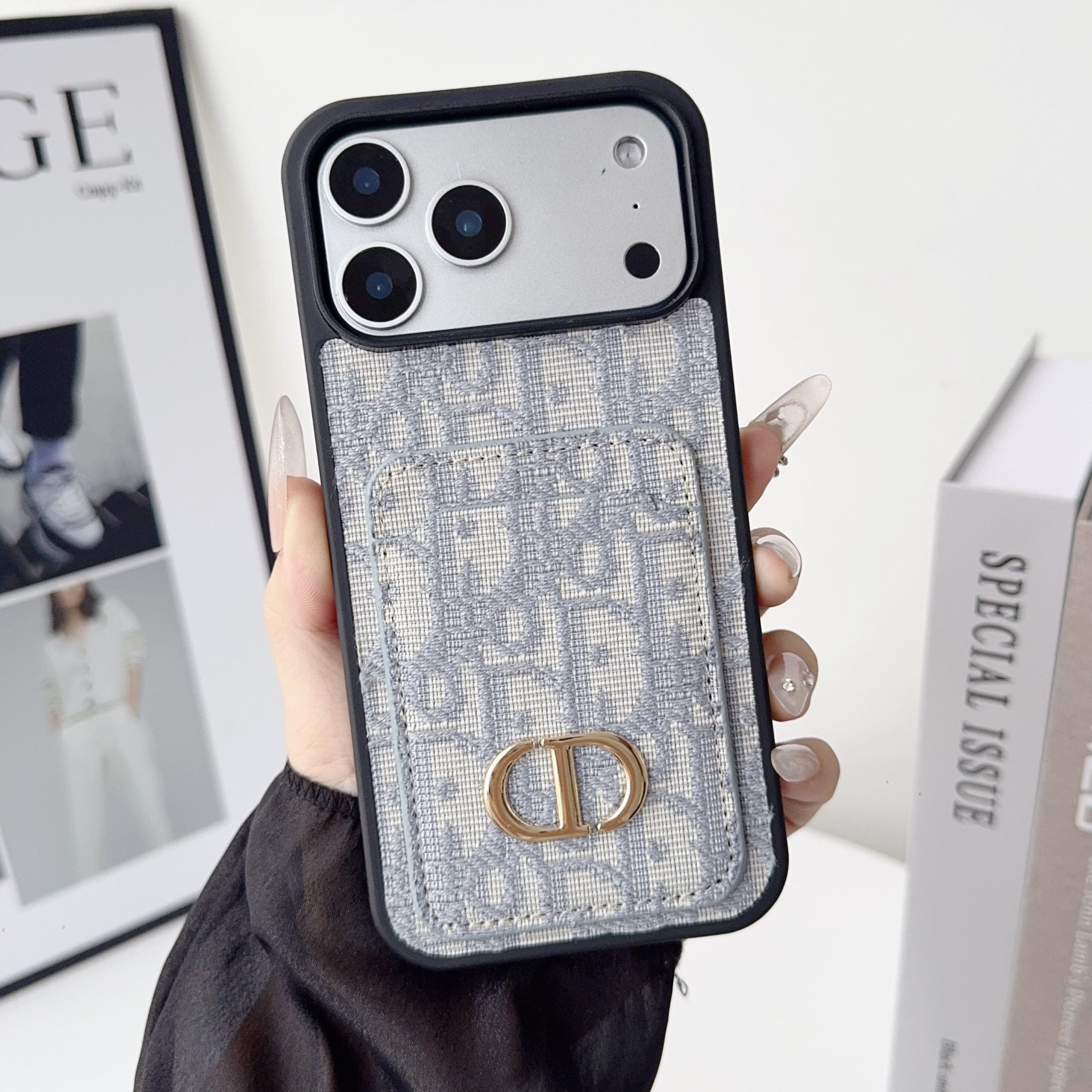 Fabric DR Card Holder for iPhone Case