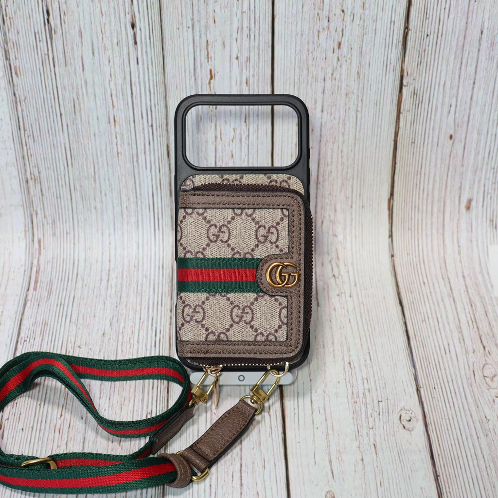 Advanced leather iPhone Case With Wallet And Strap