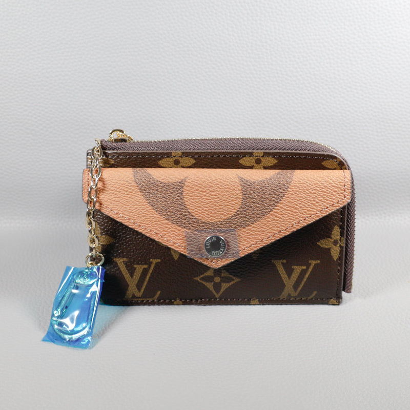 Louis Vuitton Wallet Card Holder Accent Monogram Zipper Wallet