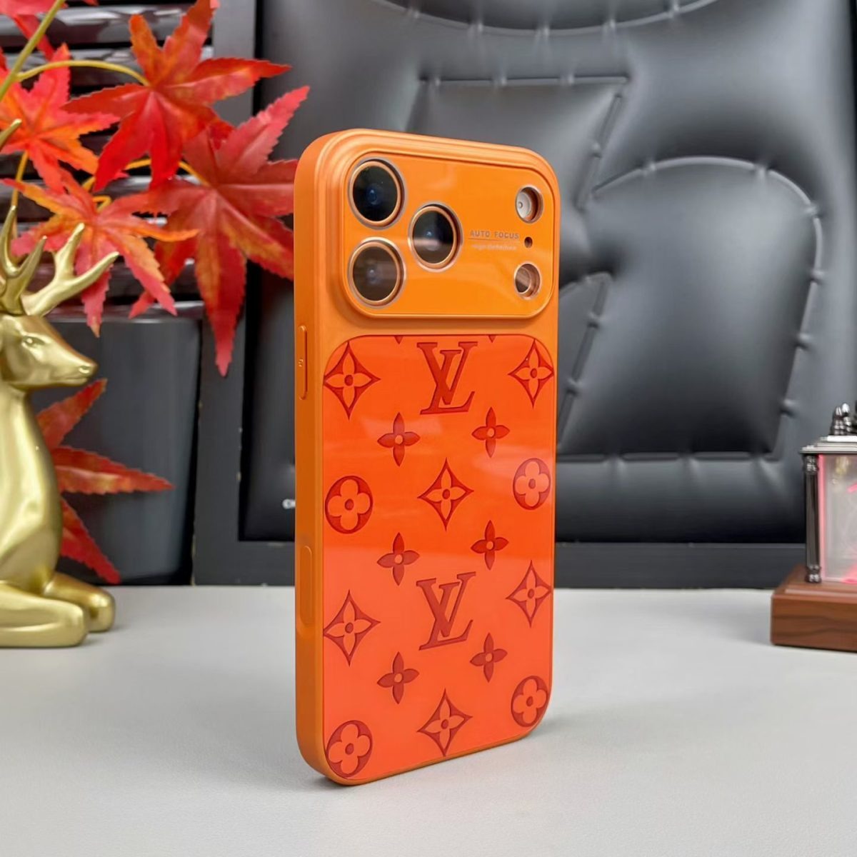Gloss Monogram iPhone Case for 14-17/Pro/Pro Max