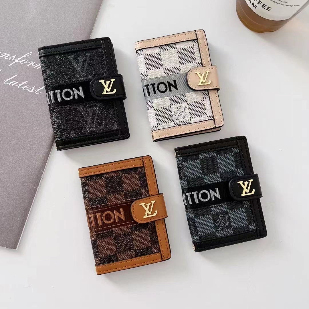 Designer Card Holder Wallet Button Closure